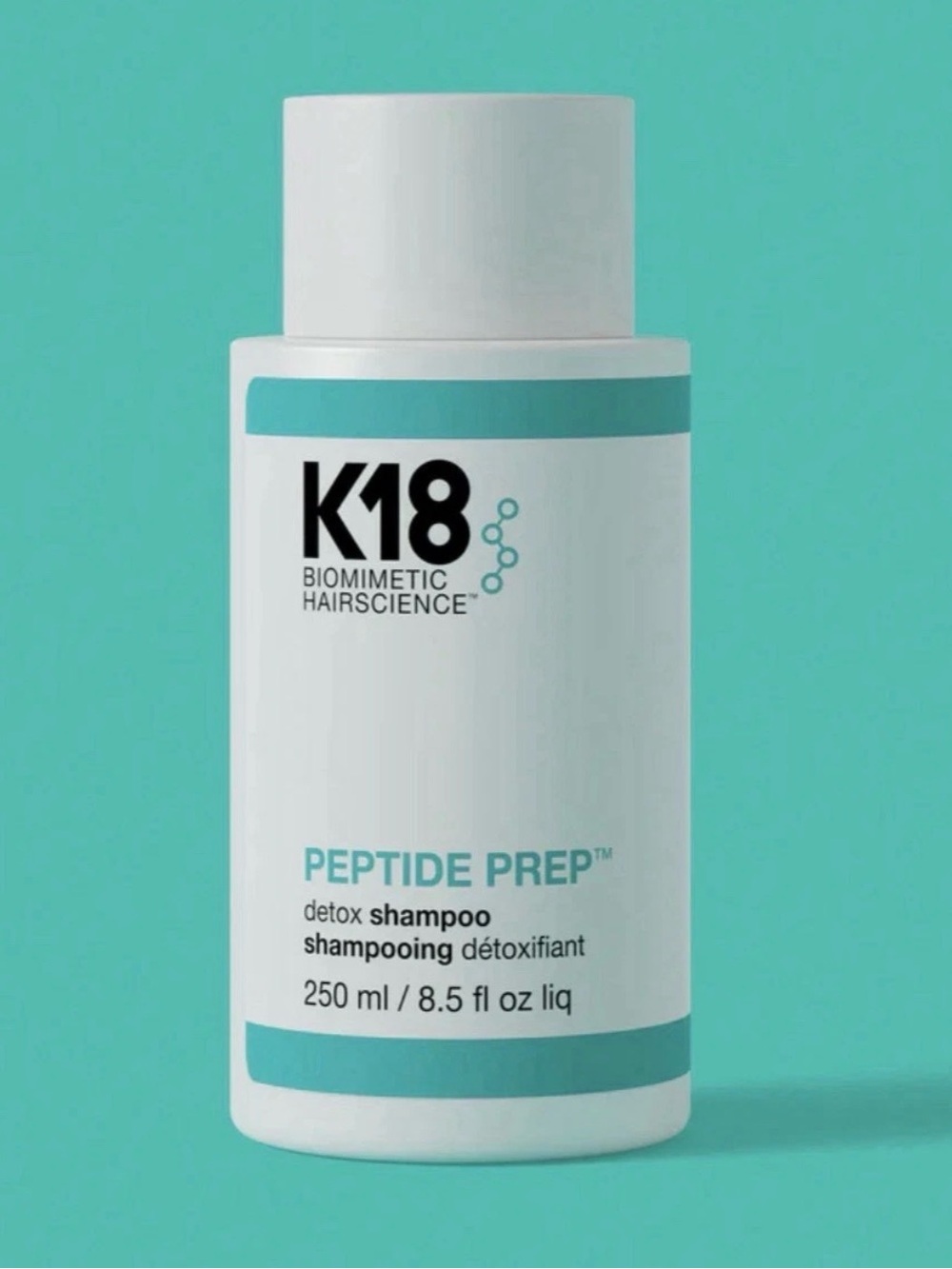 K18 Peptide Prep Detox Shampoo - White & Teal